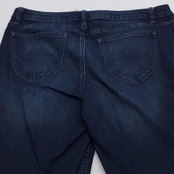 Lee Casual Button Zip Denim Medium Wash Jeans Womens Size 18 Blue - Picture 8 of 9